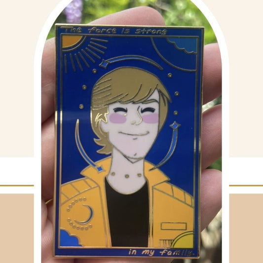 2.5" Gold Plated Hard Enamel Luke Skywalker Pin