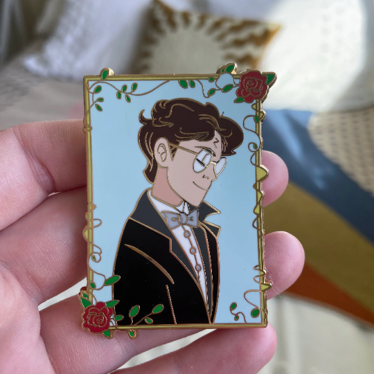 2.5" LE 75 Hard Enamel Gold Plated Harry Potter Yule Ball Pin