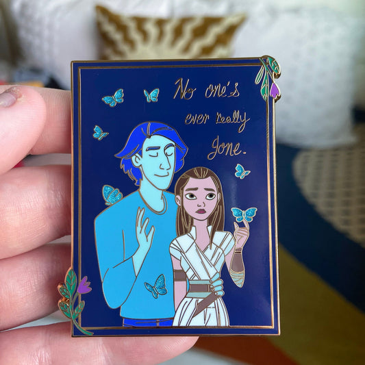 Glitter Reylo and Force Ghost Ben with Butterflies Pin Limited Edition